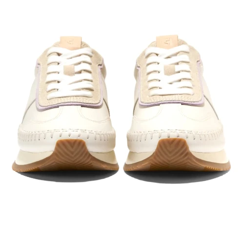 Cole Haan - Grandpro Premier Runners Ivory Thistle Biscuit Vanilla Custard Suede