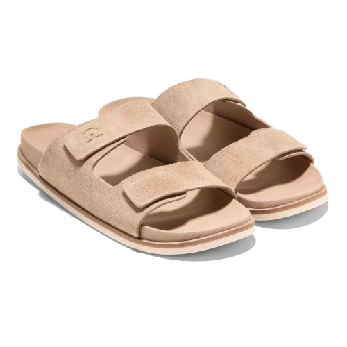 Cole Haan - Modern Classics Resort Sandals Birch Beige Suede   Angora