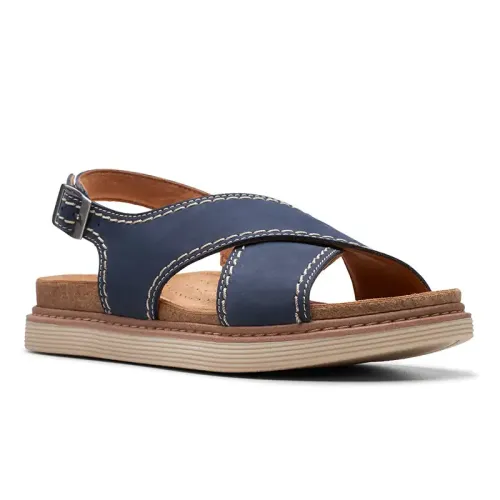 Clarks - Arwell Sling Navy Nubuck