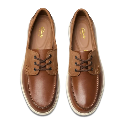 Clarks - Bratton Boat Dark Tan Lea