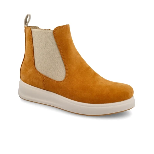 Fly Flot - Leather Woman Ankle Boot Tan