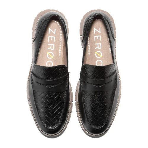 Cole Haan - Zerogrand Remastered Penny Loafers Black Stamped   Lava   Irish Coffee