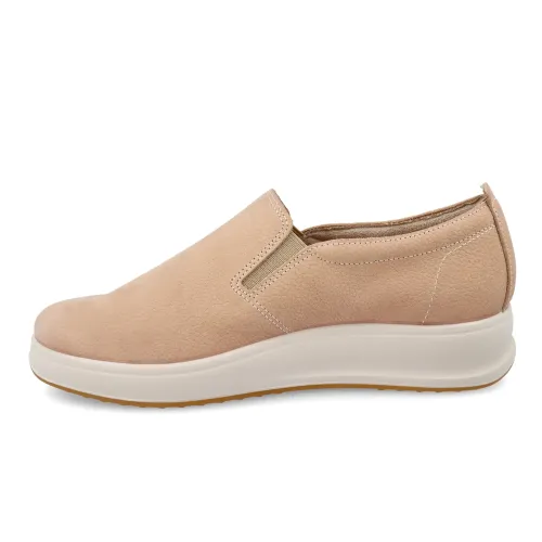 Fly Flot - Leather Woman Shoe Beige