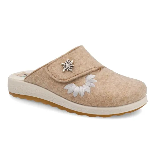 Fly Flot - Cloth Woman Slipper Dark Beige