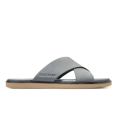 Cole Haan - Nantucket Cross Strap Sandal Lava Smoke Nubuck   Ch Dark Latte