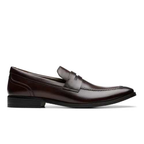Clarks - Brandon Step Dark Brown Lea