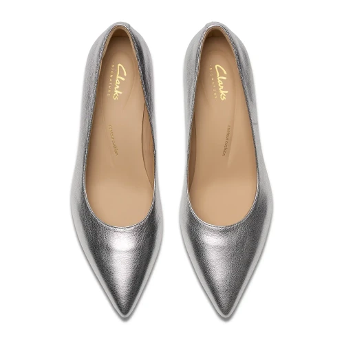 Clarks - Adela Court Silver Leather