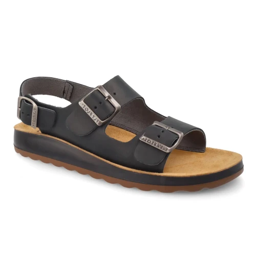 Fly Flot - Leather Man Sandal Black