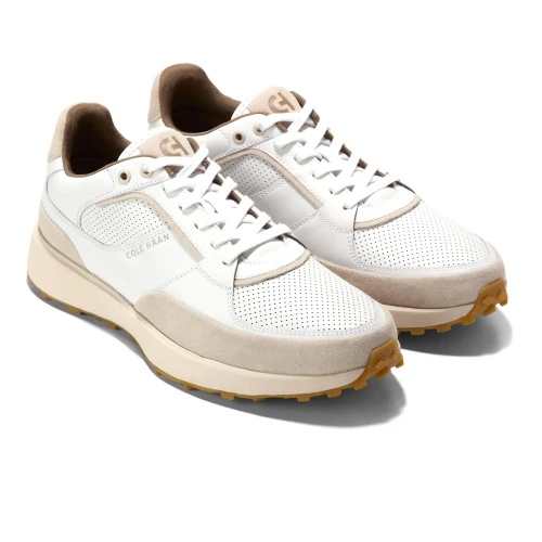 Cole Haan - Grand Crosscourt Downtown Sneakers Optic White   Silver Lining   Ivory