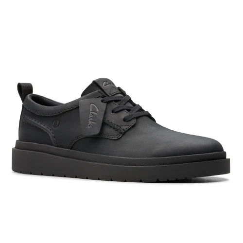 Clarks - Polden Lace Black Leather
