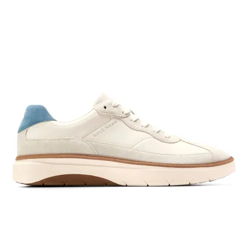 Cole Haan - Grandpro Featherarc Bike Toe Sneaker Ivory Provincial Blue  Silver Birch