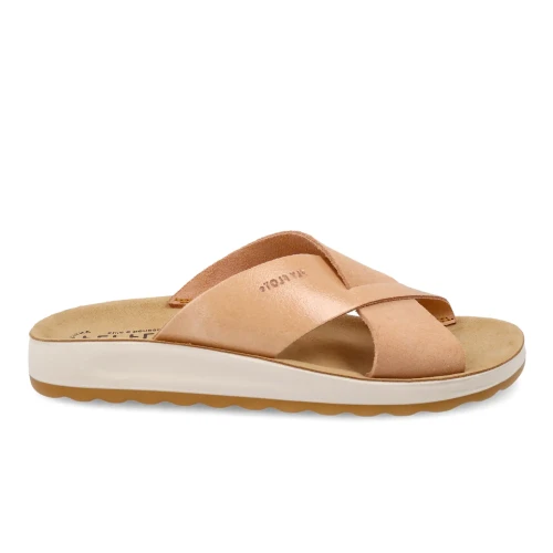 Fly Flot - Leather Woman Slipper Deep Pink