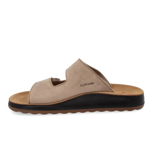 Fly Flot - Leather Man Slipper Taupe