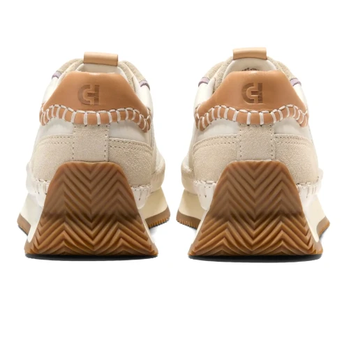 Cole Haan - Grandpro Premier Runners Ivory Thistle Biscuit Vanilla Custard Suede