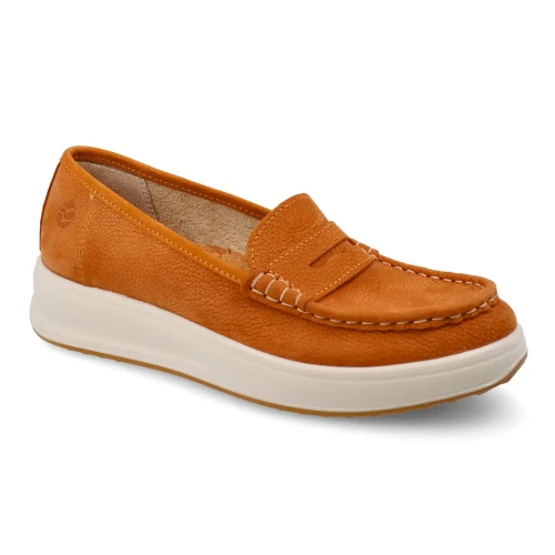 Fly Flot - Leather Woman Shoe Tan