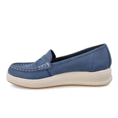 Fly Flot - Leather Woman Shoe Blue