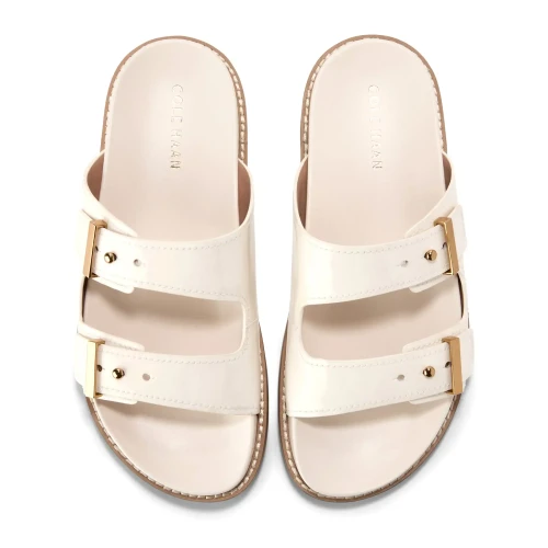 Cole Haan - Marisol Footbed Sandals Ivory Patent Ltr