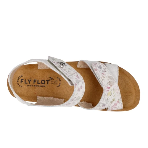 Fly Flot - Leather Woman Sandal Light Grey