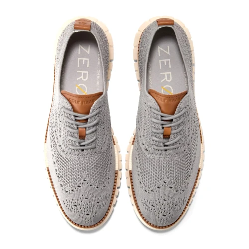 Cole Haan - Zerogrand Remastered Stitchlite Wingtip Ch Sea Stone   Pecan   Ivory