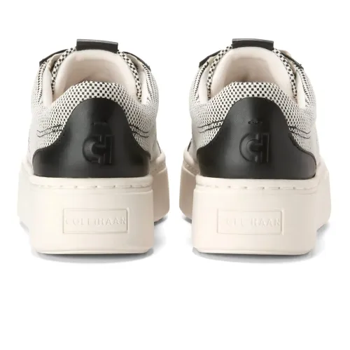 Cole Haan - Grandpro Max Platform Sneaker Ivory Canvas Black Leather