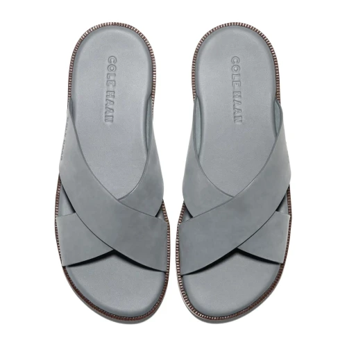 Cole Haan - Nantucket Cross Strap Sandal Lava Smoke Nubuck   Ch Dark Latte