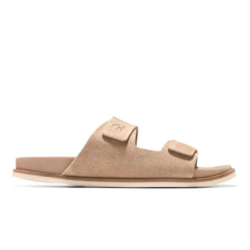 Cole Haan - Modern Classics Resort Sandals Birch Beige Suede   Angora