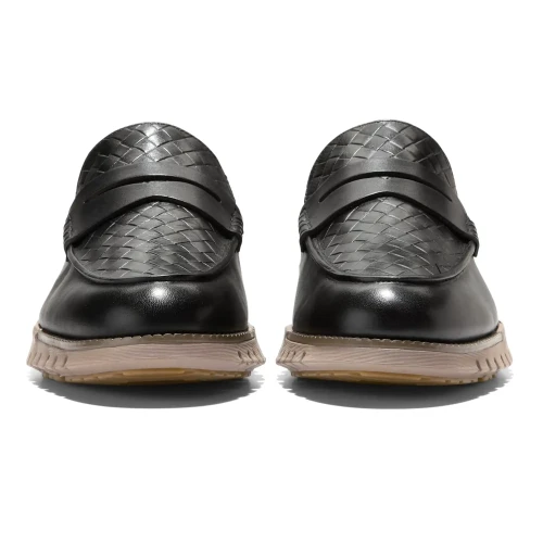 Cole Haan - Zerogrand Remastered Penny Loafers Black Stamped   Lava   Irish Coffee