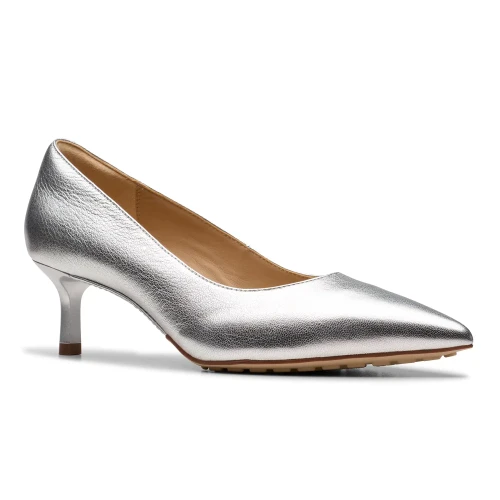 Clarks - Adela Court Silver Leather