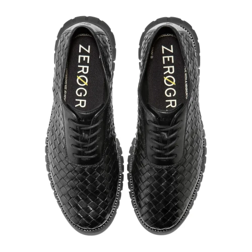 Cole Haan - Zerogrand Remastered Woven Oxfords Black   Black   Black