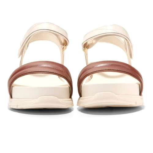 Cole Haan - Zerogrand Ankle Strap Sandals Ch Dk Cuoio Ivory Croc Print Ivory