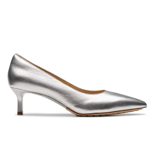 Clarks - Adela Court Silver Leather