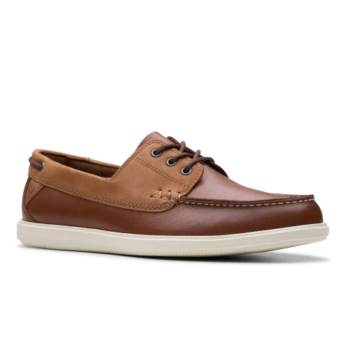 Clarks - Bratton Boat Dark Tan Lea