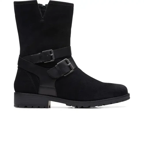 Clarks - Clarkwell Mid Black Wlined Lea