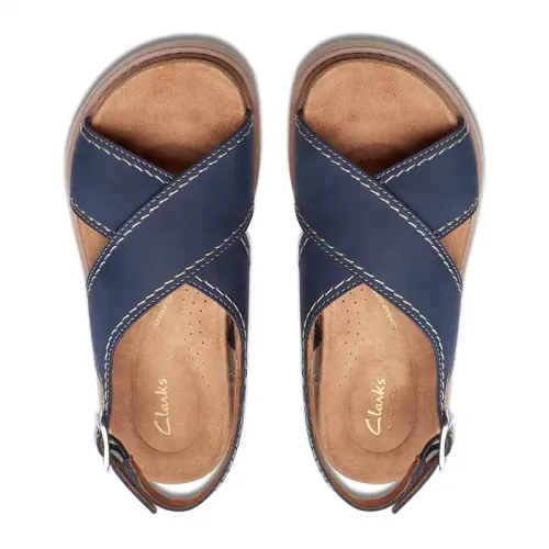 Clarks - Arwell Sling Navy Nubuck