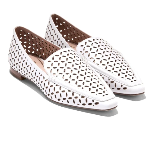 Cole Haan - Chantal Loafers White Perforated Ltr