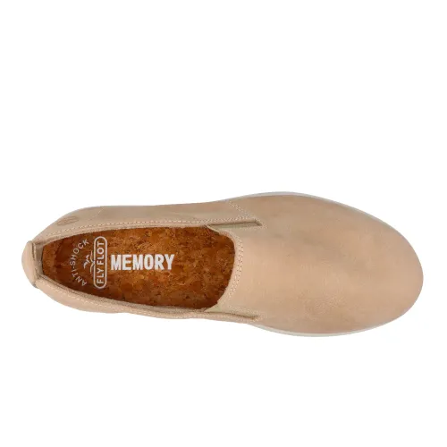 Fly Flot - Leather Woman Shoe Beige