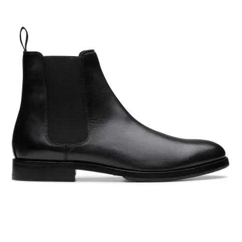Clarks - Craftjames Top Black Leather