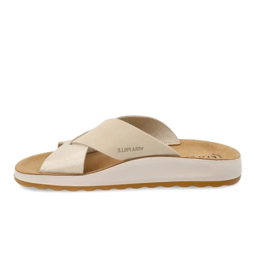 Fly Flot - Leather Woman Slipper Ivory