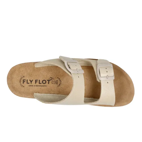 Fly Flot - Leather Woman Slipper Ivory