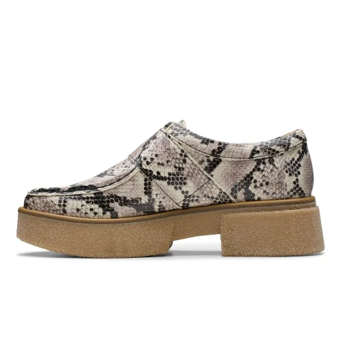 Clarks - Linoso Monk Grey Snake Lea