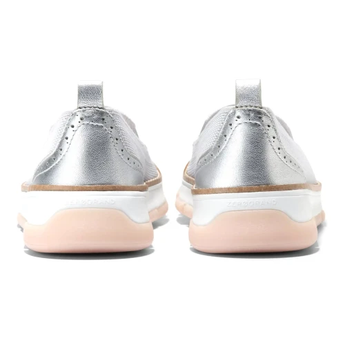 Cole Haan - Zerogrand Revel Stitchlite Venetians Microchip Knit Silver Metallic White