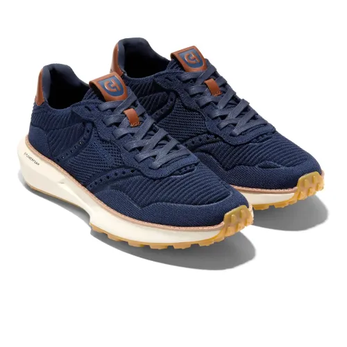 Cole Haan - Grandpro Ashland Stitchlite Navy Blazer British Tan Ivory