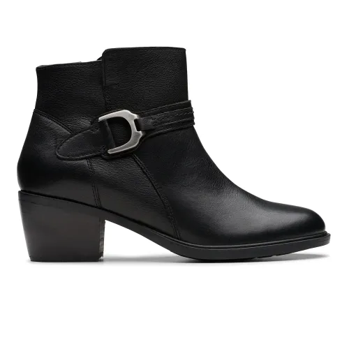 Clarks - Neva Buckle Black Leather