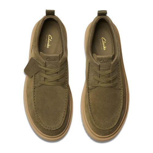 Clarks - Polden Moc Olive Suede