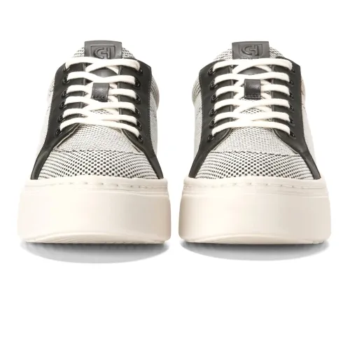 Cole Haan - Grandpro Max Platform Sneaker Ivory Canvas Black Leather