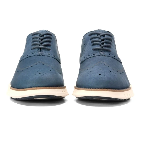 Cole Haan - Zerogrand Remastered Wingtip Oxford Big Dipper Nubuck   Ch Natural   Ivory