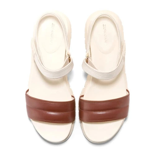 Cole Haan - Zerogrand Ankle Strap Sandals Ch Dk Cuoio Ivory Croc Print Ivory
