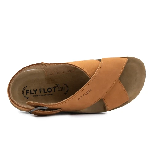 Fly Flot - Leather Woman Sandal Tan