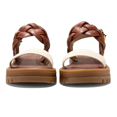 Cole Haan - Cressida Lug Sandals Natural Canvas Ch Dk Cuoio Ltr