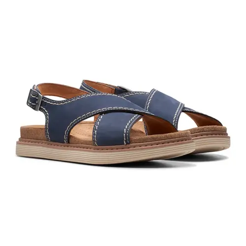 Clarks - Arwell Sling Navy Nubuck